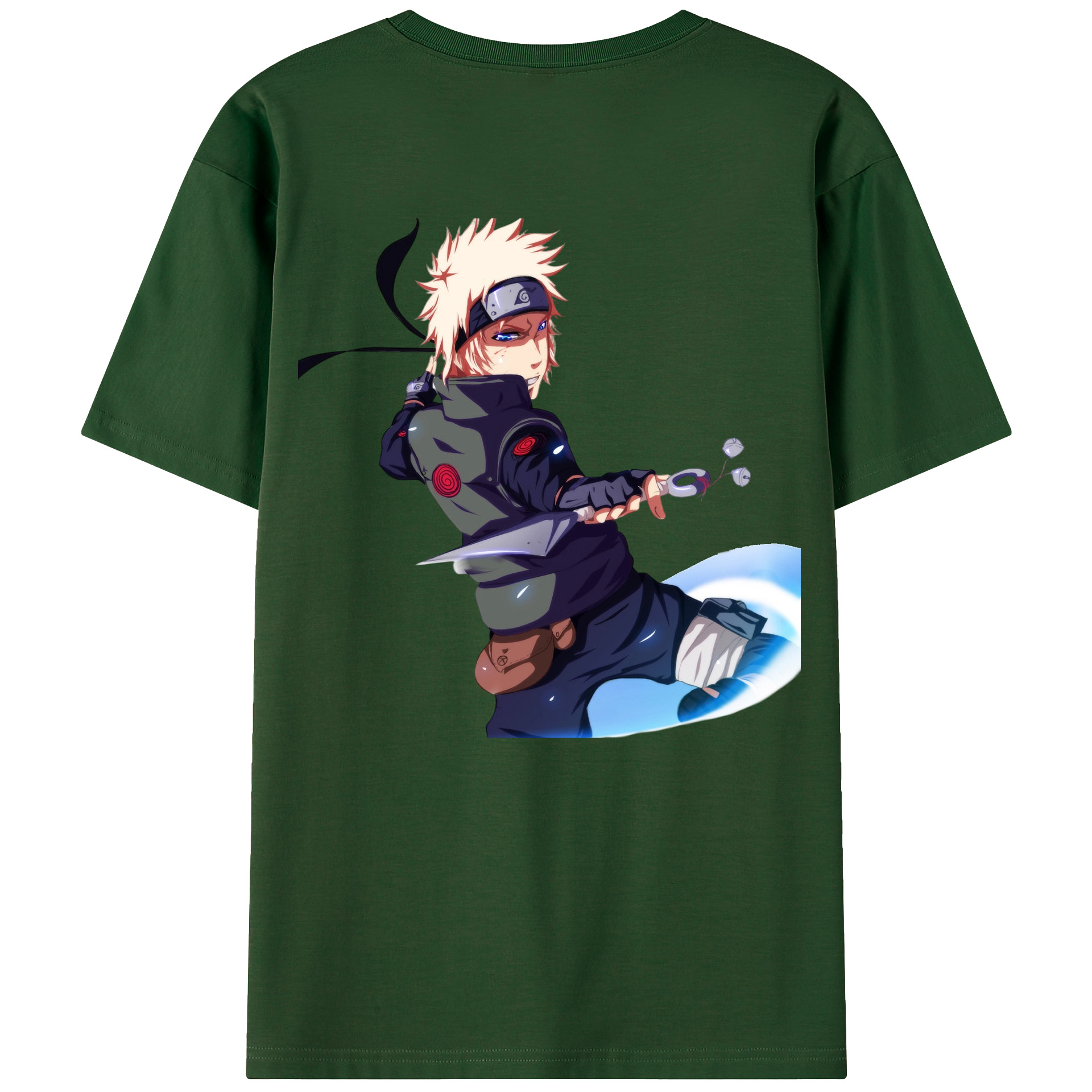 （画像用） NARUTO -ナルト- 波風 ミナト Namikaze Minato 綿100％半袖Tシャツ（背面プリント）